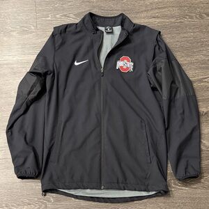 Nike Black and Gray Ohio State Men's Windbreaker